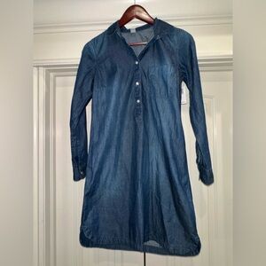 Old Navy Denim Chambray Shirt Dress XS NWT